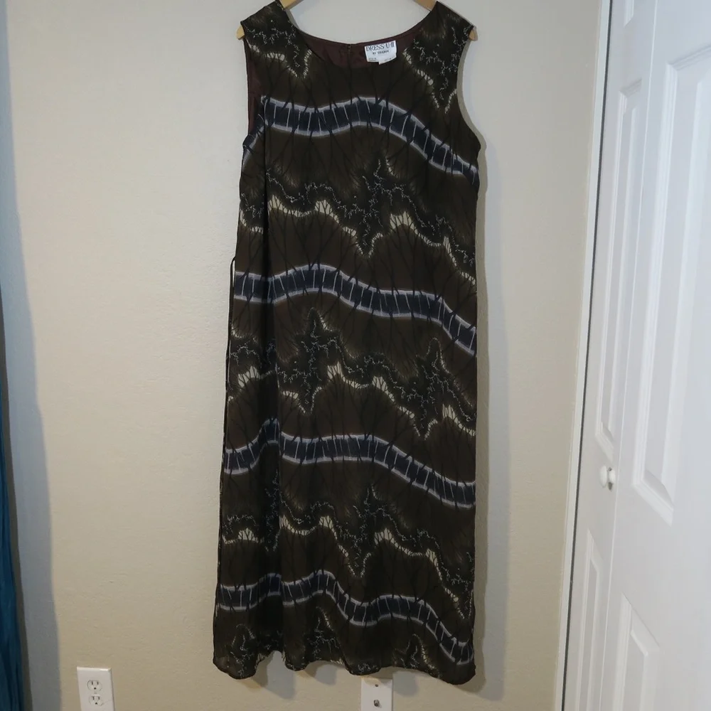 Dress-U-II by Sharon Maxi Dress Artsy Sleeveless‎ Safari